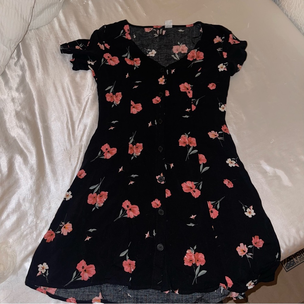 floral black dress